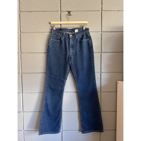 Women's Levi's 515 Bootcut Low Rise Misses Jeans size 8 Dark Wash Y2K Bohemian - Picture 2 of 4